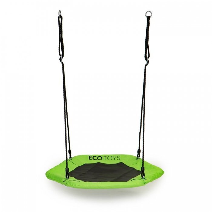Ecotoys Leagan pentru copii hexagonal tip cuib de barza suspendat MIR6023 verde