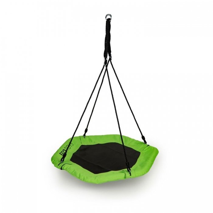 Ecotoys Leagan pentru copii hexagonal tip cuib de barza suspendat MIR6023 verde