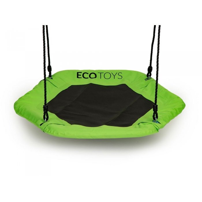 Ecotoys Leagan pentru copii hexagonal tip cuib de barza suspendat MIR6023 verde
