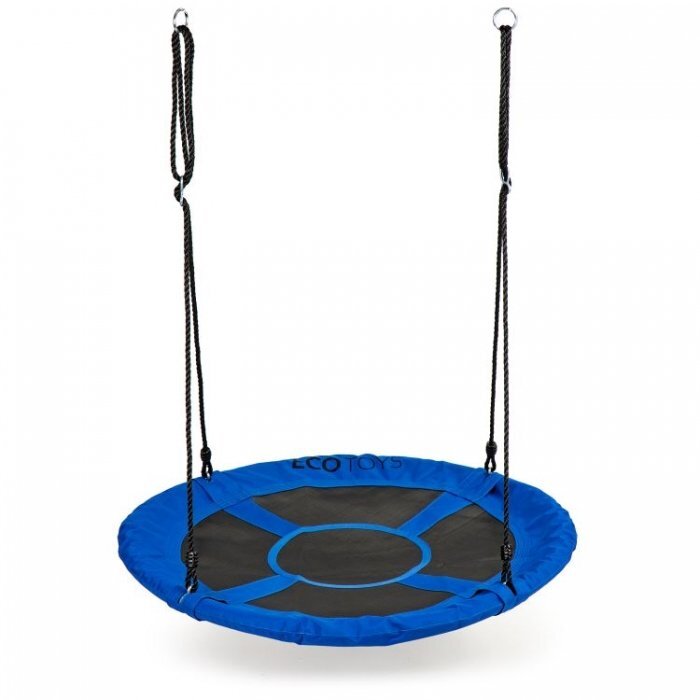 Ecotoys Leagan pentru copii rotund tip cuib de barza suspendat 100 cm MIR6001 albastru