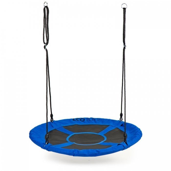 Ecotoys Leagan pentru copii rotund tip cuib de barza suspendat 100 cm MIR6001 albastru