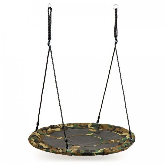 Ecotoys Leagan pentru copii rotund tip cuib de barza suspendat 100 cm MIR6001 camuflaj