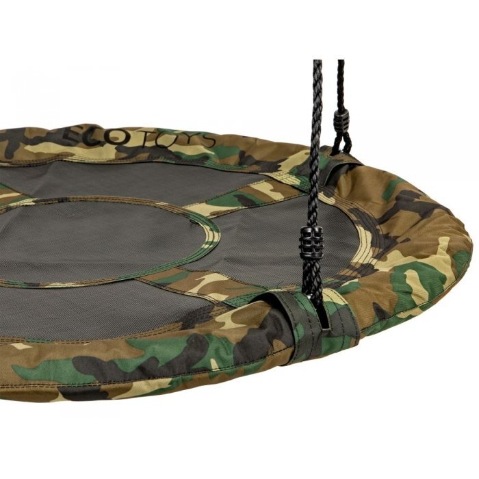 Ecotoys Leagan pentru copii rotund tip cuib de barza suspendat 100 cm MIR6001 camuflaj