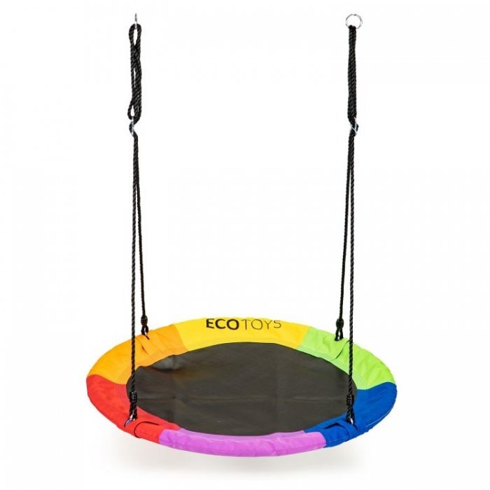 Ecotoys Leagan pentru copii rotund tip cuib de barza suspendat 100 cm MIR6001 multicolor