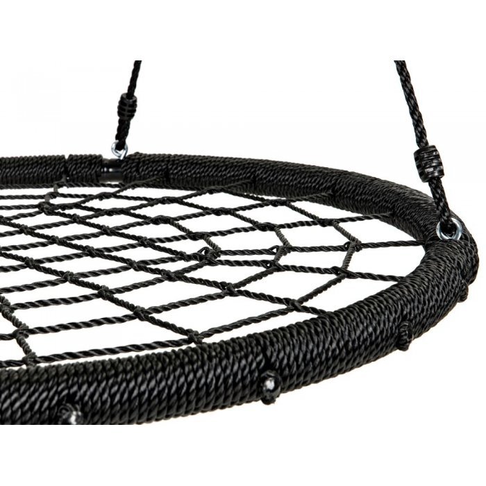 Ecotoys Leagan pentru copii rotund tip cuib de barza suspendat 100 cm MIR8015 negru