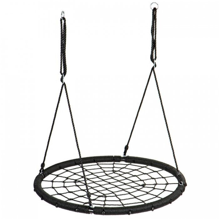 Ecotoys Leagan pentru copii rotund tip cuib de barza suspendat 100 cm MIR8015 negru