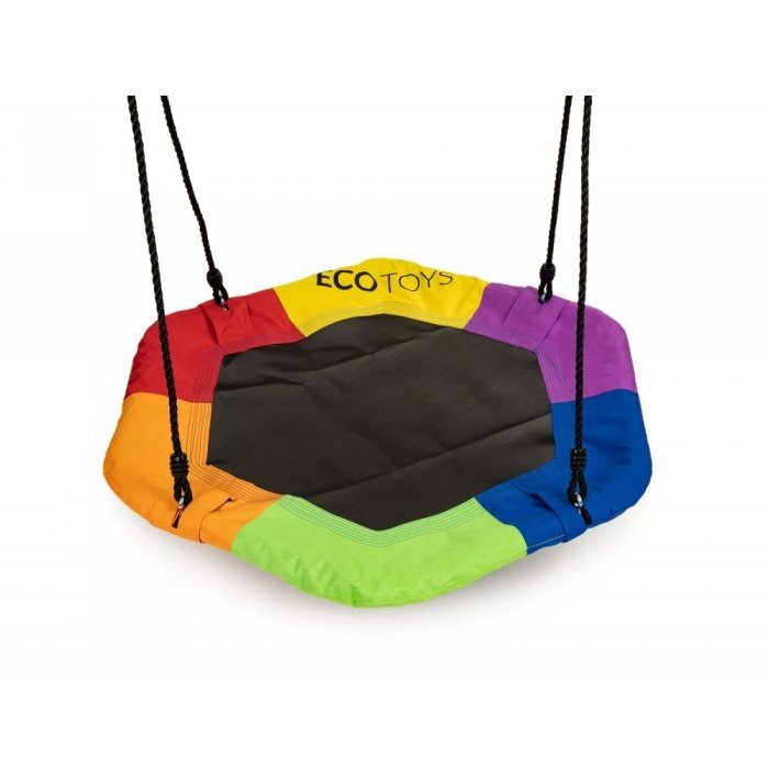 Ecotoys Leagan pentru copii rotund tip cuib de barza suspendat MIR6023 multicolor