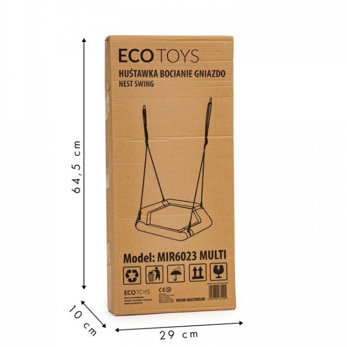 Ecotoys Leagan pentru copii rotund tip cuib de barza suspendat MIR6023 multicolor