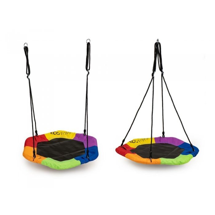 Ecotoys Leagan pentru copii rotund tip cuib de barza suspendat MIR6023 multicolor