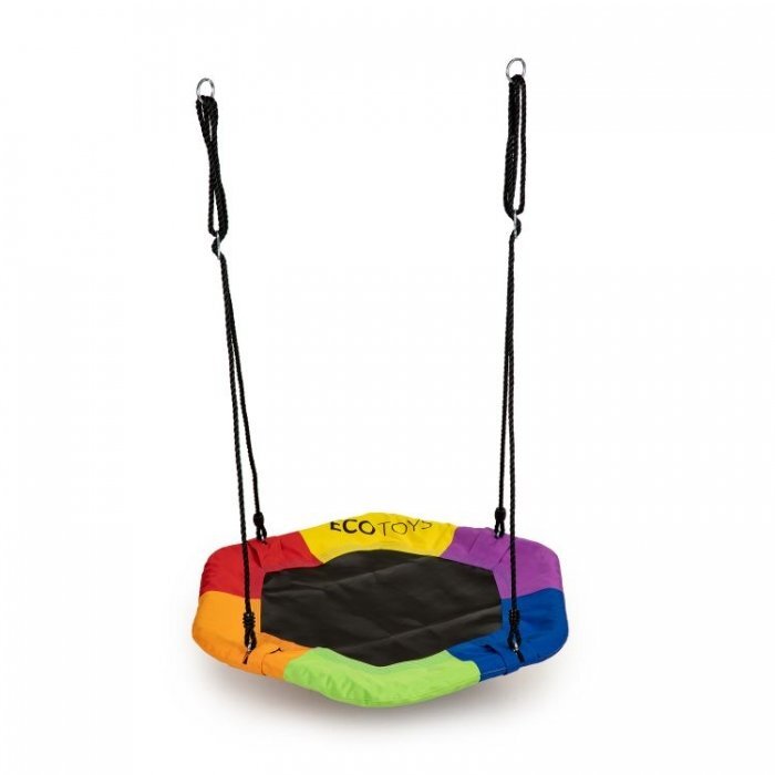 Ecotoys Leagan pentru copii rotund tip cuib de barza suspendat MIR6023 multicolor