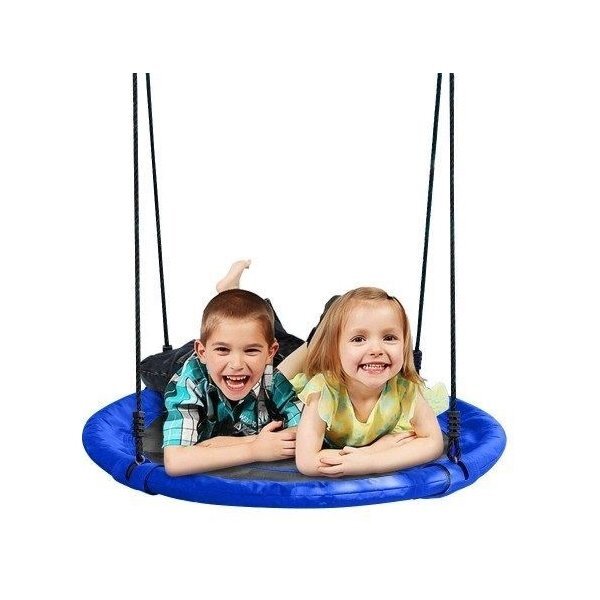 Ecotoys Leagan rotund tip cuib albastru