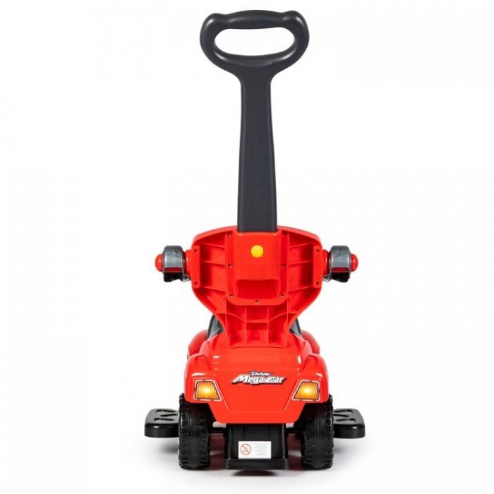 Ecotoys Masinuta copii de impins 382 rosu 3 in 1 cu maner si bara de protectie detasabile suport pentru picioare spatiu depozitare sub scaun pentru copii intre 1 si 3 ani