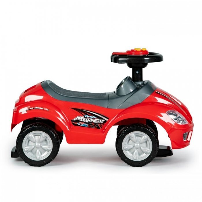 Ecotoys Masinuta copii de impins 382 rosu 3 in 1 cu maner si bara de protectie detasabile suport pentru picioare spatiu depozitare sub scaun pentru copii intre 1 si 3 ani