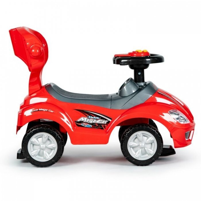 Ecotoys Masinuta copii de impins 382 rosu 3 in 1 cu maner si bara de protectie detasabile suport pentru picioare spatiu depozitare sub scaun pentru copii intre 1 si 3 ani