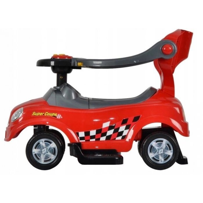 Ecotoys Masinuta copii de impins Mini Cooper 321 rosu cu maner de impins detasabil suport pentru picioare bara de protectie panou muzical recomandata copiilor cu varsta cuprinsa intre 1 si 3 ani