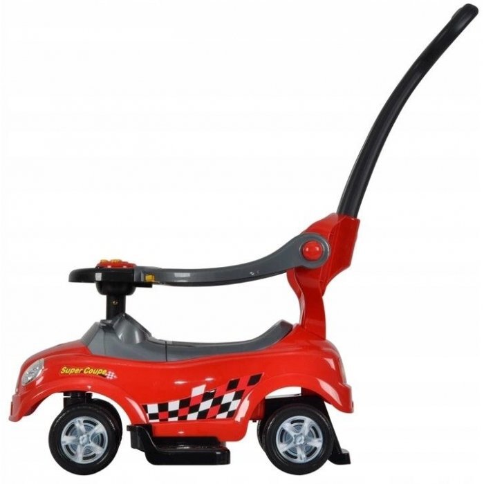 Ecotoys Masinuta copii de impins Mini Cooper 321 rosu cu maner de impins detasabil suport pentru picioare bara de protectie panou muzical recomandata copiilor cu varsta cuprinsa intre 1 si 3 ani