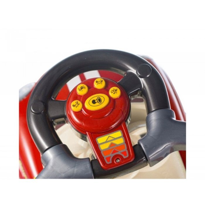 Ecotoys Masinuta copii de impins Mini Cooper 321 rosu cu maner de impins detasabil suport pentru picioare bara de protectie panou muzical recomandata copiilor cu varsta cuprinsa intre 1 si 3 ani