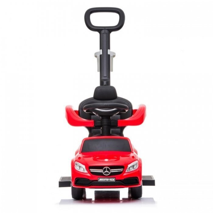 Ecotoys Masinuta pentru copii de impins Mercedes 639 Rosu cu maner pentru a putea fi controlata si impinsa de catre parinte bara de protectie detasabila suport pentru picioare volan cu sunete