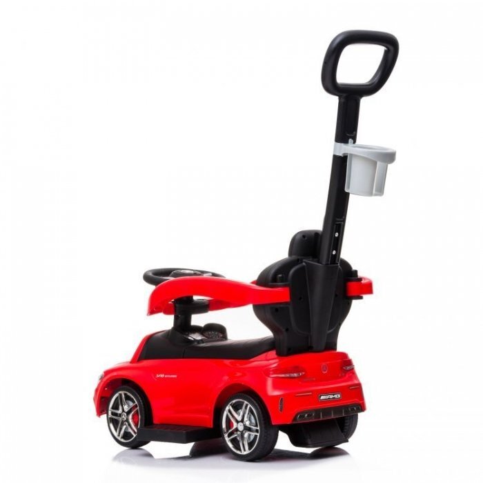 Ecotoys Masinuta pentru copii de impins Mercedes 639 Rosu cu maner pentru a putea fi controlata si impinsa de catre parinte bara de protectie detasabila suport pentru picioare volan cu sunete