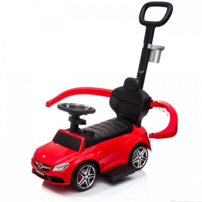 Ecotoys Masinuta pentru copii de impins Mercedes 639 Rosu cu maner pentru a putea fi controlata si impinsa de catre parinte bara de protectie detasabila suport pentru picioare volan cu sunete