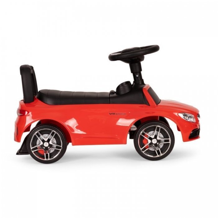 Ecotoys Masinuta pentru copii fara pedale Mercedes 638 rosu compartiment de depozitare sub scaun volan cu sunete protectie antirasturnare