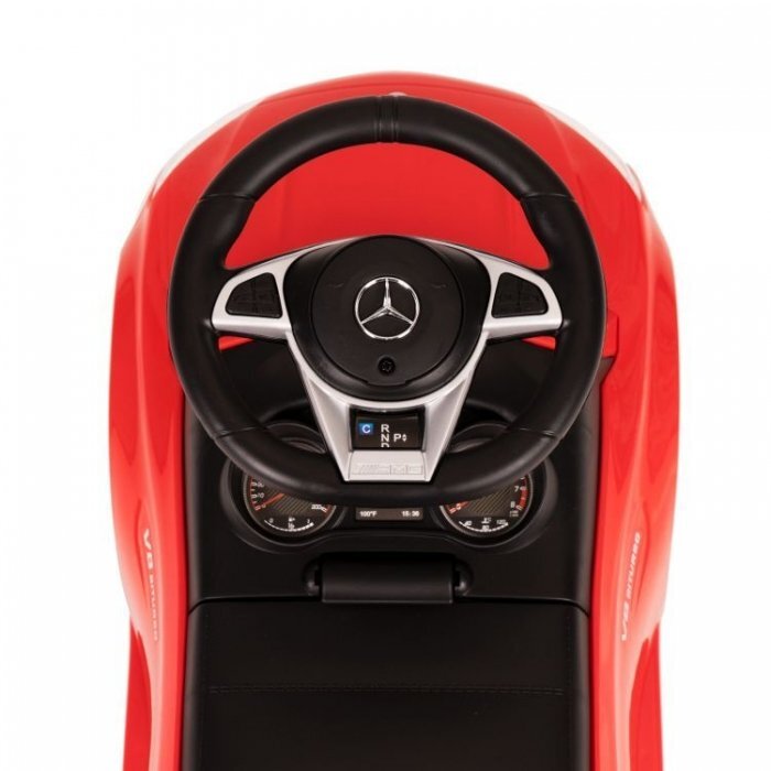 Ecotoys Masinuta pentru copii fara pedale Mercedes 638 rosu compartiment de depozitare sub scaun volan cu sunete protectie antirasturnare