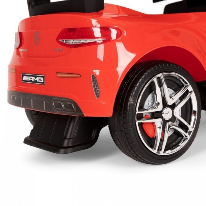 Ecotoys Masinuta pentru copii fara pedale Mercedes 638 rosu compartiment de depozitare sub scaun volan cu sunete protectie antirasturnare