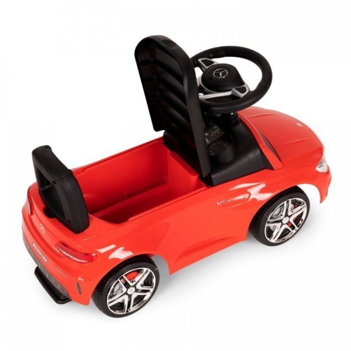 Ecotoys Masinuta pentru copii fara pedale Mercedes 638 rosu compartiment de depozitare sub scaun volan cu sunete protectie antirasturnare