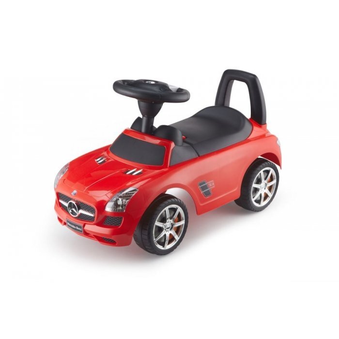 Ecotoys Masinuta pentru copii fara pedale Mercedes Benz SLS AMG Rosu de la 3 ani panou multimedia dotat cu melodii si claxon spatiu de depozitare protectie impotriva rasturnarii greutate maxima admisa 23 kg