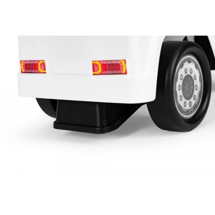 Ecotoys Masinuta pentru copii fara pedale Mercedes Camion alb de la 2 ani pana la greutatea maxim admisa de 23 kg protectie anti-rasturnare spatiu de depozitare sub scaun spatar cu posibilitatea de impingere