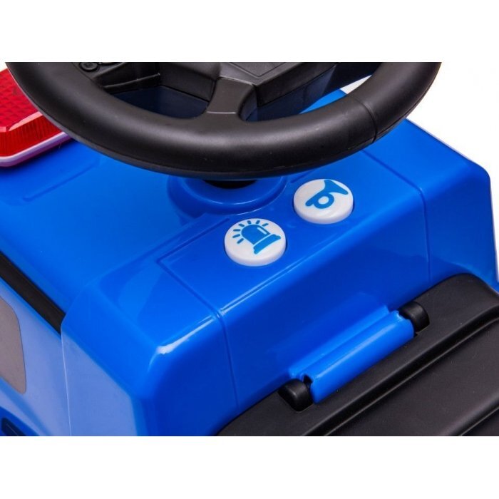 Ecotoys Masinuta pentru copii fara pedale Mercedes Politie Albastru cu led protectie anti-rasturnare compartiment de depozitare greutate maxim admisa 25 kg recomandata copiilor de la 1 an