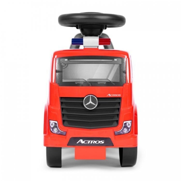 Ecotoys Masinuta pentru copii fara pedale Mercedes Pompieri rosu de la 2 ani spatar cu posibilitatea de impingere compartiment de depozitare sub scaun greutate maxima admisa 23 kg