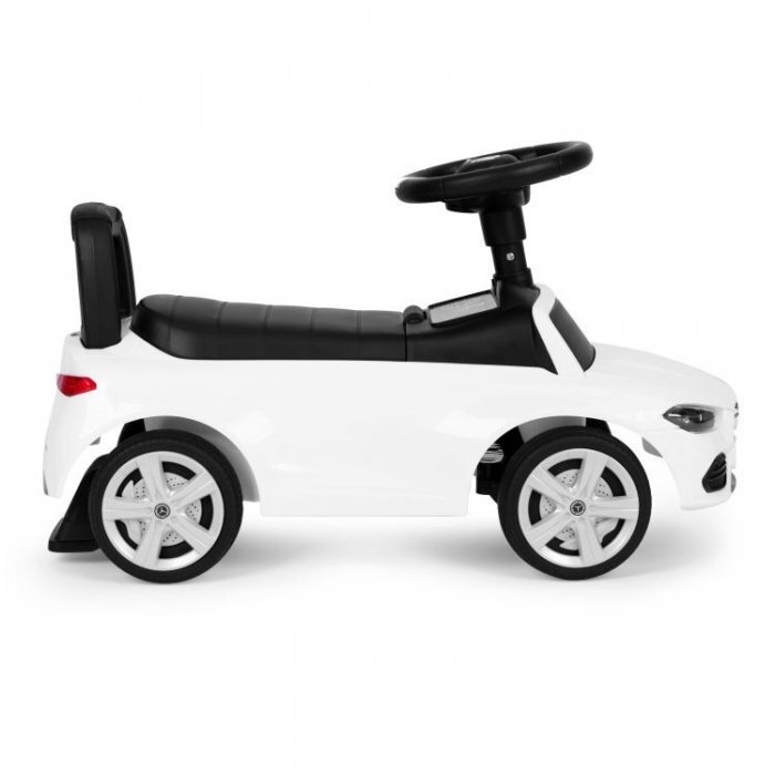 Ecotoys Masinuta pentru copii Mercedes C Class Alb fara pedale volan interactiv cu sunete varsta 1-3 ani