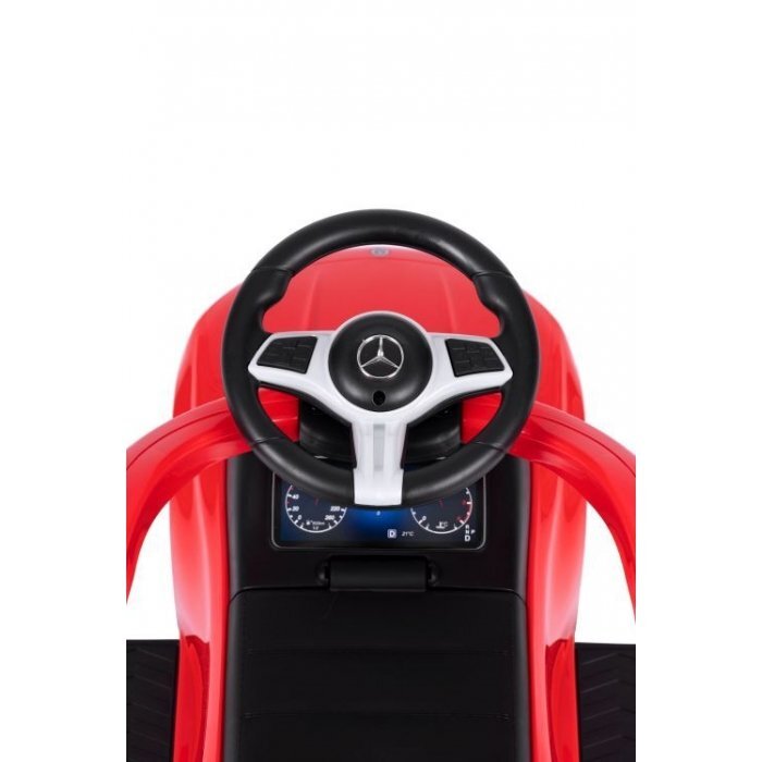 Ecotoys Masinuta pentru copii Mercedes C Class Rosu cu maner de impins volan interactiv cu sunete varsta 1-3 ani