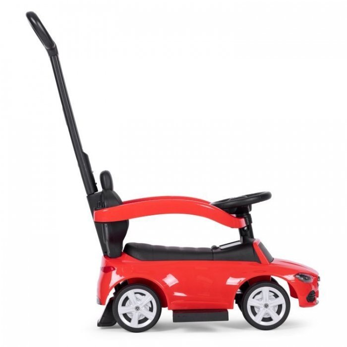 Ecotoys Masinuta pentru copii Mercedes C Class Rosu cu maner de impins volan interactiv cu sunete varsta 1-3 ani