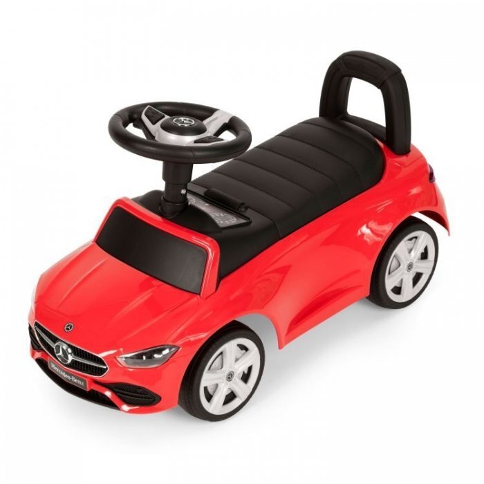 Ecotoys Masinuta pentru copii Mercedes C Class Rosu fara pedale volan interactiv cu sunete varsta 1-3 ani