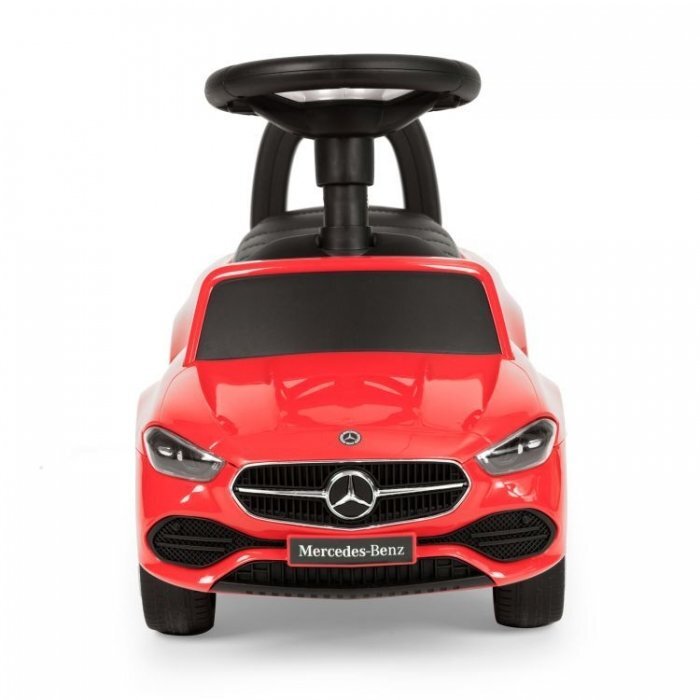 Ecotoys Masinuta pentru copii Mercedes C Class Rosu fara pedale volan interactiv cu sunete varsta 1-3 ani