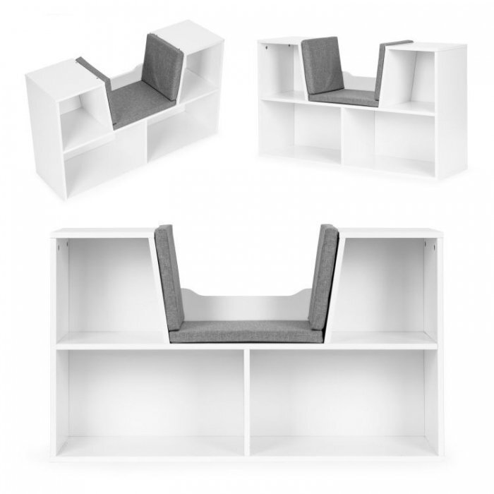 Ecotoys Mobilier pentru depozitarea cartilor si jucariilor cu sezut ZKB-5W