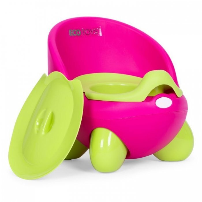 Ecotoys Olita pentru copii insertie detasabila picioare antiderapante PP112 Roz-Verde