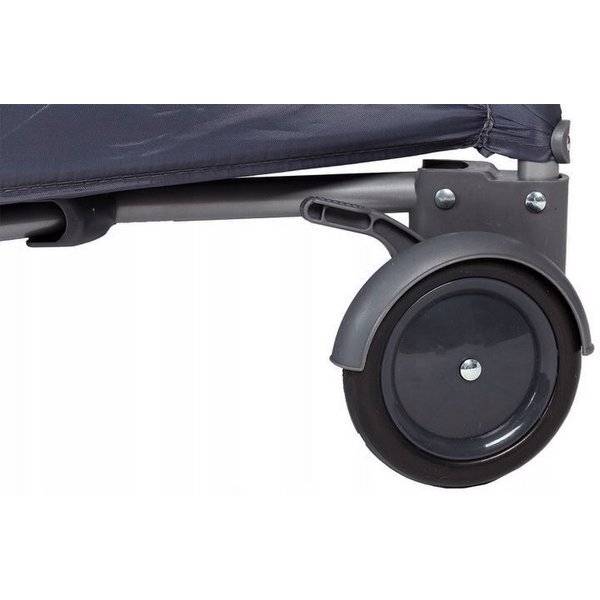Ecotoys Patut pliabil bleumarin cu 2 nivele usita de acces cu fermoar plasa de tantari si geanta de transport incluse