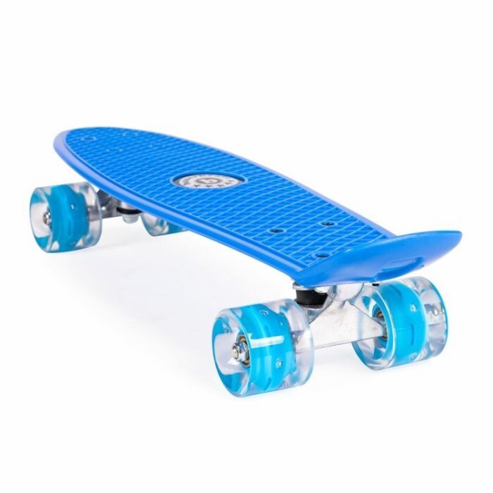 Ecotoys Penny board pentru copii cu lumini led albastru