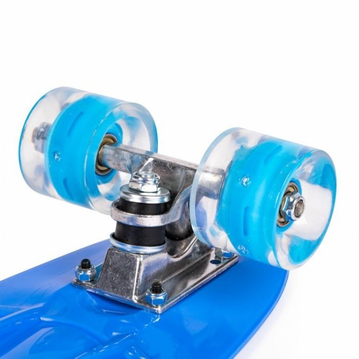 Ecotoys Penny board pentru copii cu lumini led albastru