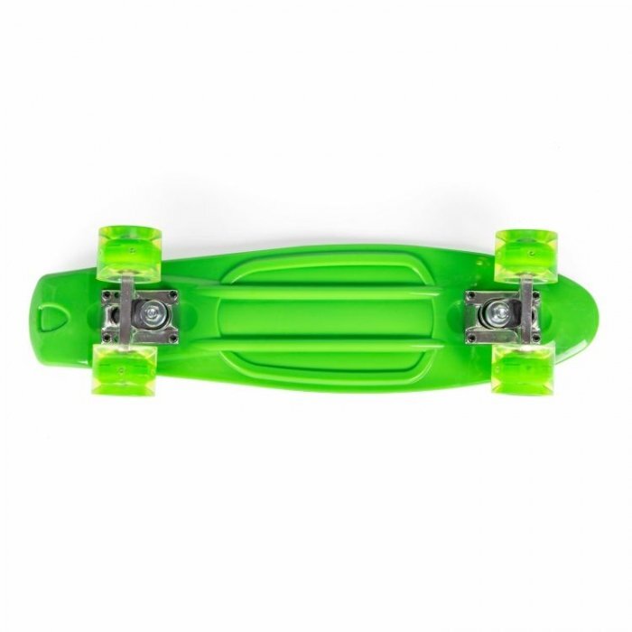 Ecotoys Penny board pentru copii cu lumini led verde