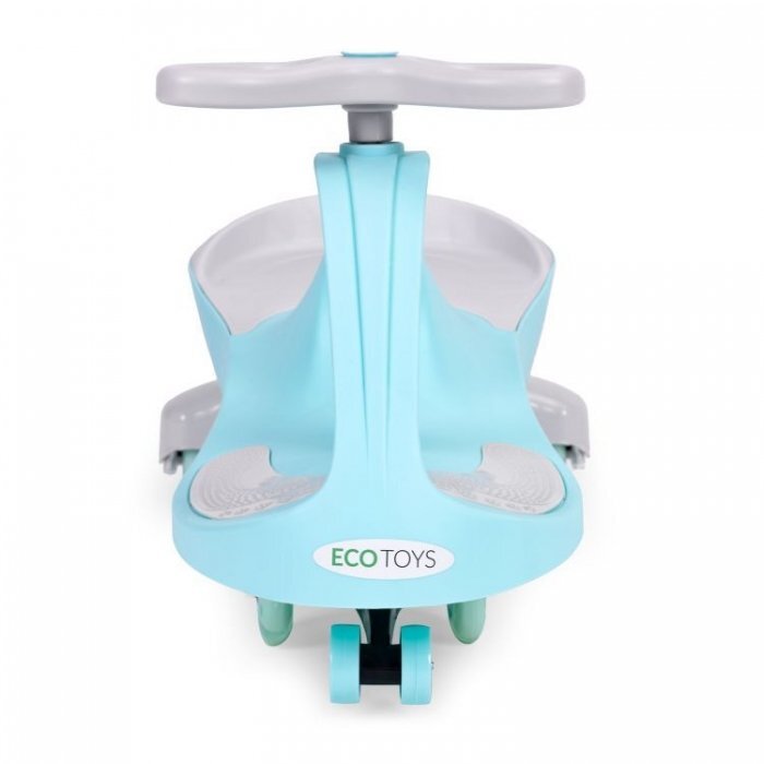 Ecotoys PlasmaCar gravitationala YM-SW-1 albastru tip barca cu roti led din cauciuc moale suporturi antiderapante pentru picioare sarcina maxima 120 kg