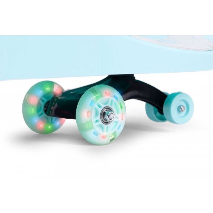 Ecotoys PlasmaCar gravitationala YM-SW-1 albastru tip barca cu roti led din cauciuc moale suporturi antiderapante pentru picioare sarcina maxima 120 kg