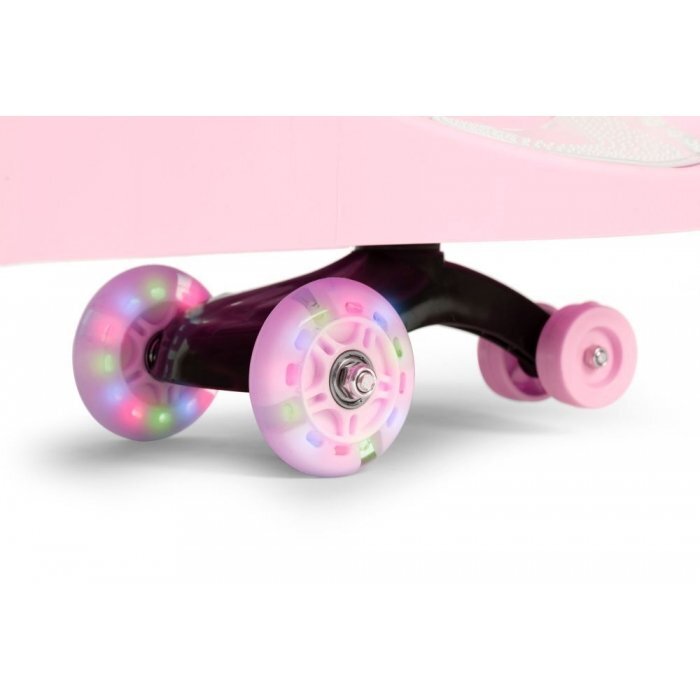 Ecotoys PlasmaCar gravitationala YM-SW-1 Pink tip barca cu roti led din cauciuc moale suporturi antiderapante pentru picioare sarcina maxima 120 kg