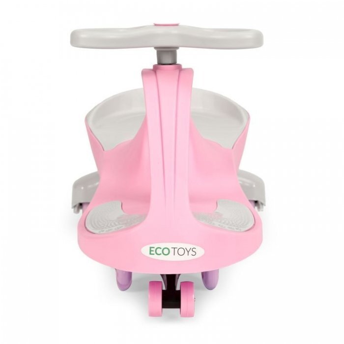 Ecotoys PlasmaCar gravitationala YM-SW-1 Pink tip barca cu roti led din cauciuc moale suporturi antiderapante pentru picioare sarcina maxima 120 kg