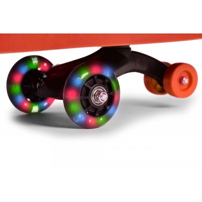 Ecotoys PlasmaCar gravitationala YM-SW-1 Rosu tip barca cu roti led din cauciuc moale suporturi antiderapante pentru picioare sarcina maxima 120 kg