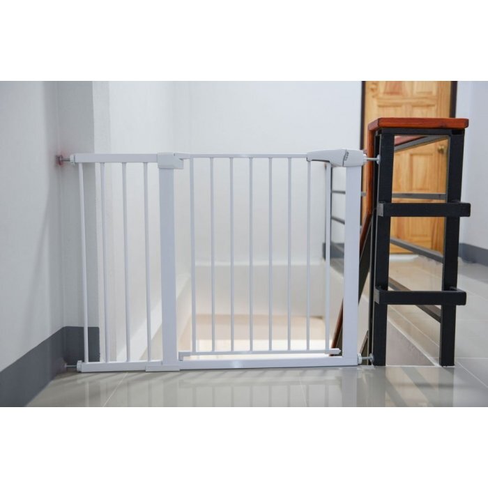Ecotoys Poarta de siguranta 74-105 cm Alb