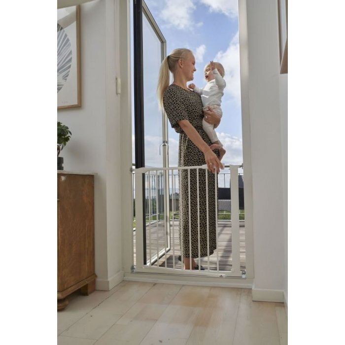 Ecotoys Poarta de siguranta 74-105 cm Alb